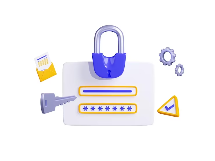Illustration of Computer Security with Login and Password