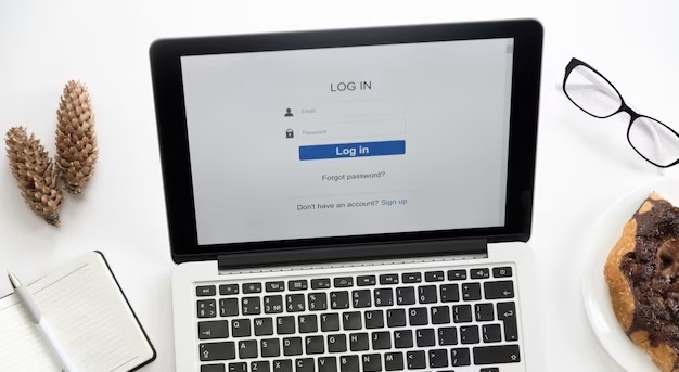 Laptop screen with password