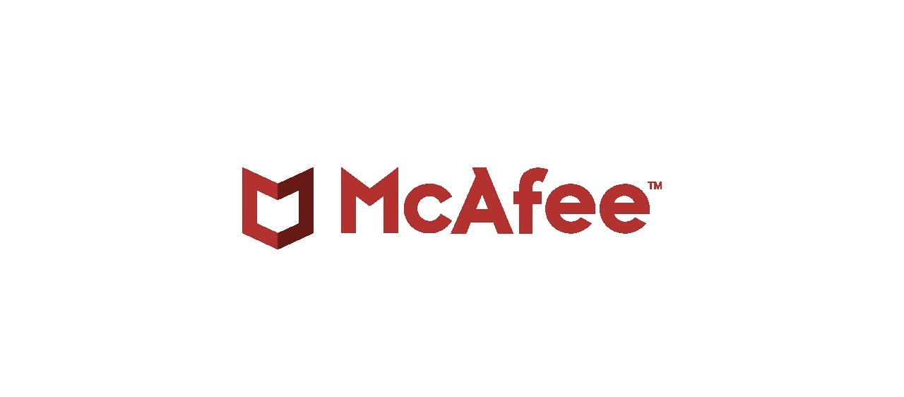 McAfee logo on white background